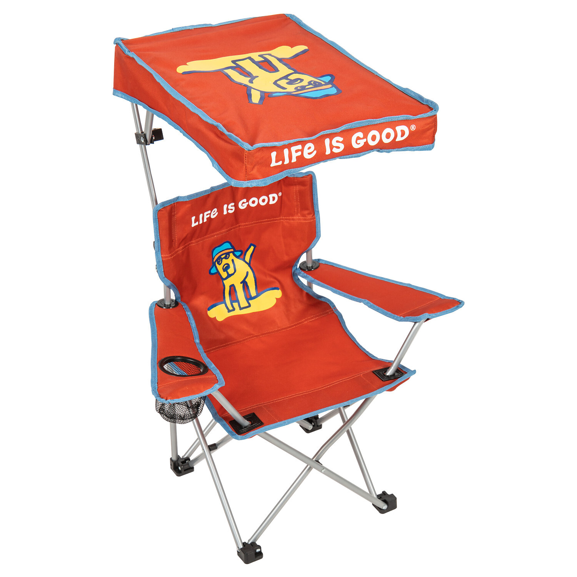 Rio Brands, Life Is Good Max Shade Quad Camp Chair Orange, Model# QC50CPLG-24SL-1